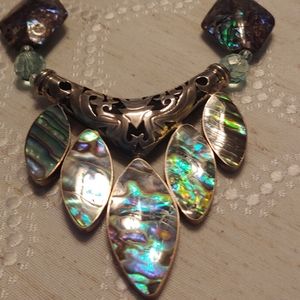 Abalone Silver Necklace